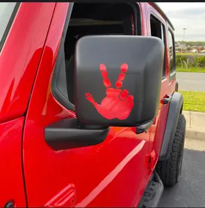 Set of 2 Hand Wave Peace Wave Decals for Side Mirrors- Wave decal - Hand Wave mirror decal Vinyl Stickers