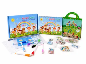 Montessori Busy Book & Insect Stickers Set for Toddlers, 32 Preschool Learning Activities, Interactive Busy Board, Reusable Bug Stickers, Fine Motor Skills Toy, Travel Learning Game, Educational Gift for Kids, SummerVibes