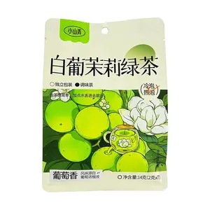 XSN White Grape Jasmine Green Tea Bags - 7 Pack (14g) - Pure Ingredients, No Additives - Hot & Cold Brew