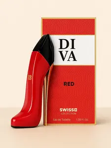 Swiss Collection DIVA RED Eau de Toilette 100 ml / 3.38 Fl. Oz. - Vibrant Citrus & Red Fruits Top Note with Floral Heart & Musky Base