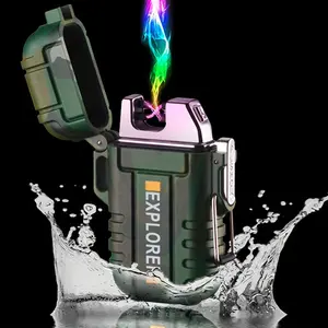 Dual Arc USB Rechargeable Lighter - Portable, Windproof, Ideal for Outdoor Camping & Hiking