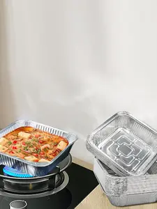 Must-Have 20 Pcs Square Aluminum Foil Pans! Food-Grade Thickened Heat-Resistant, Oven/Air Fryer Safe. Stackable Bulk Pack for Home Cooking & Picnics #MealPrepHacks #KitchenEssentials