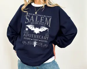Salem Apothecary Halloween Sweatshirt, Retro Style Halloween Tee, Salem Witches Shirt, Salem Sweatshirt, Salem Since 1692 Hoodie