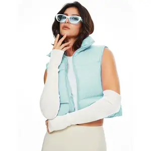 Orolay Women's Cropped  Viral Puffer Vest, Lightweight Down Gilet with Stand Collar and Elastic Hem for Stylish Spring, and Fall Vest Womenswear Tops Comfort Basic Casual Minimalist