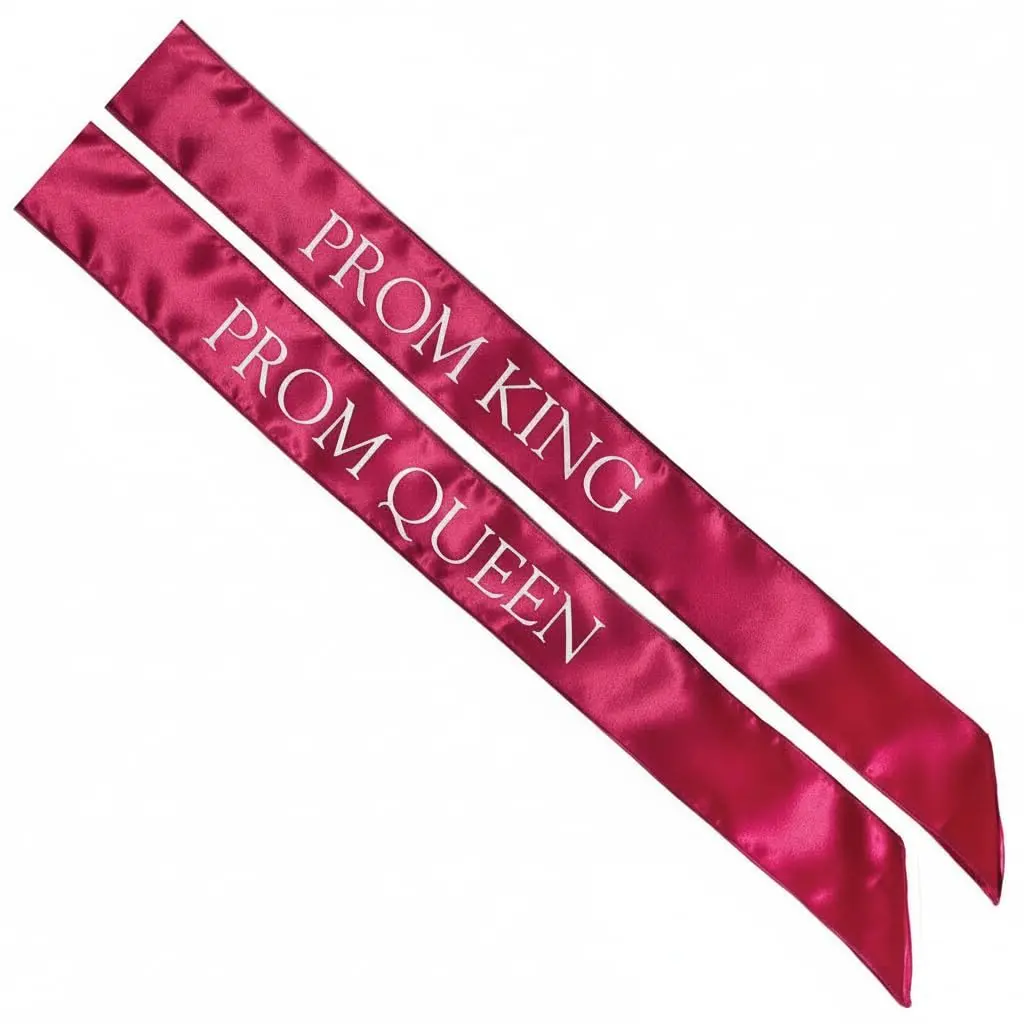 Maroon/White Prom Sashes