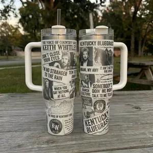 Vintage Keithh Whitlleyy 2Sides Tumbler, Country Music Tumbler, Tribute Tumbler, Concer Gift