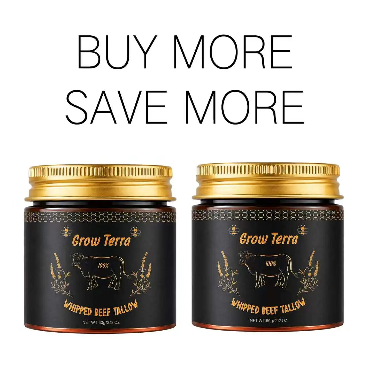 Grow Terra 2-PACK Whipped Beef Tallow & Manuka Honey Balm | Sun Repair & Skin Protection|Nourishing Face Cream & Body Lotion, Multi-use Balm | Line Smoothing Hydrating Moisturizer with 100% Natural Ingredients #SummerVibes,beachoutfits