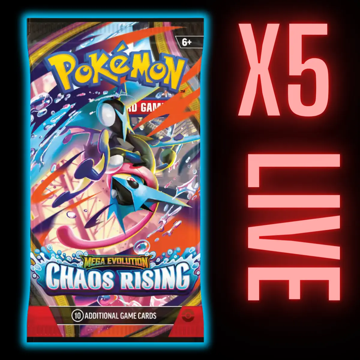 Pokemon Chaos Rising Booster Pack X 5 (LIVE)