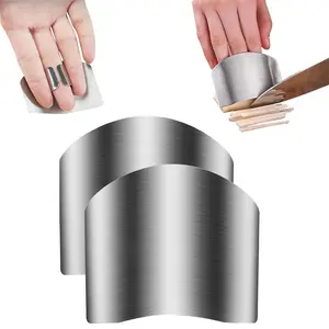 Stainless Steel Finger Guard,Finger Guard for Cutting Aid for Cutting Food Slicing Finger Guard,Protector Avoid Hurting When Slicing and Dicing Kitchen,MirrorZone.