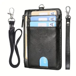 Minimalist Wallet, Slim Wallet for Men Women, Credit Card Holder Wallet, RFID Blocking Front Pocket Wallet, Zipper Wallet