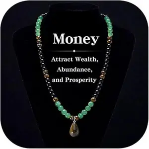 Money,Feng Shui Wealth Triple Protection Crystal Necklace: Handmade Layered Choker with Tiger Eye, Obsidian & Green Aventurine – Grounding Energy for Prosperity, Unisex