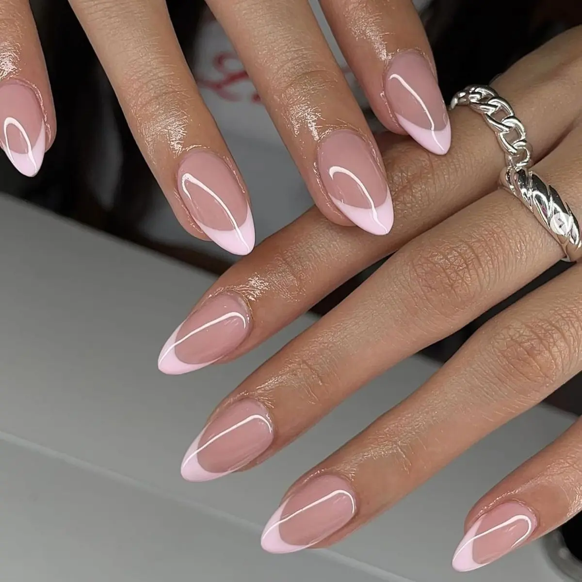 french almond pink