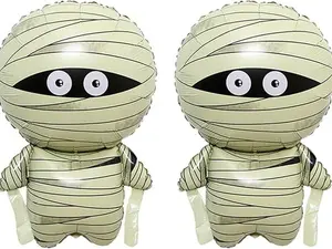 Halloween Foil Balloons Large Halloween Mylar Balloons Mummy Balloons Halloween Party Decoration Supplies 2Pcs