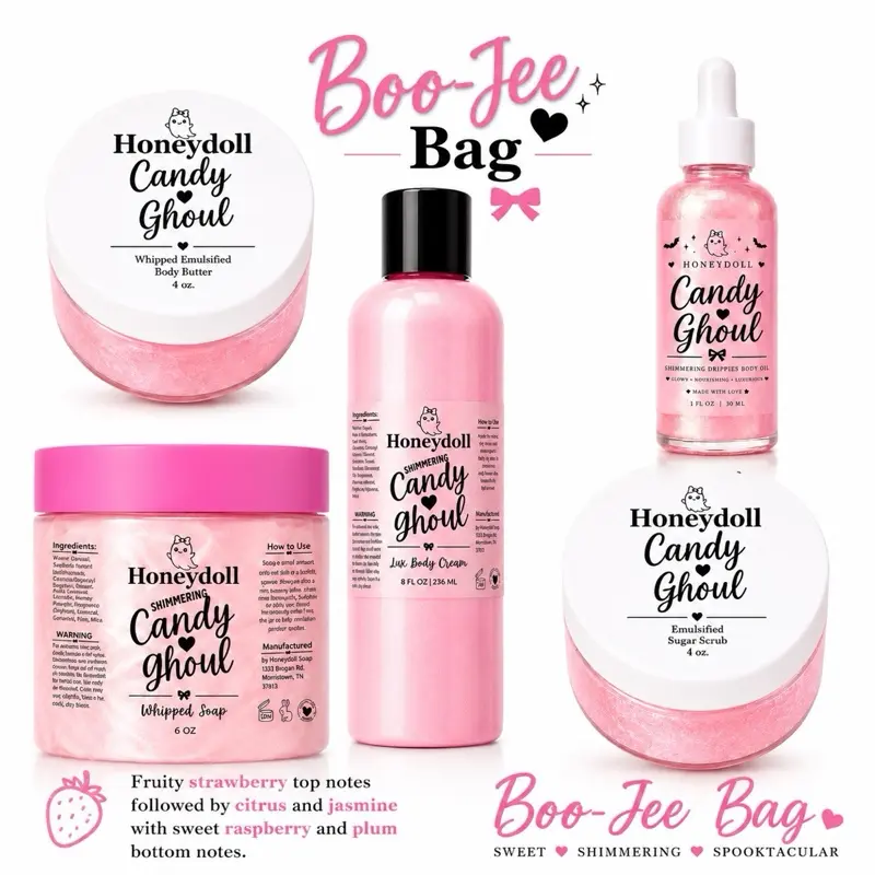 Honeydoll Boo-Jee Ghouls Boo Bag Bundles - pick your scent - body butter - sugar scrub - whipped soap - body oil - body lotion