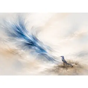 Sandy Feathers – Mixed Media Fine Art Print