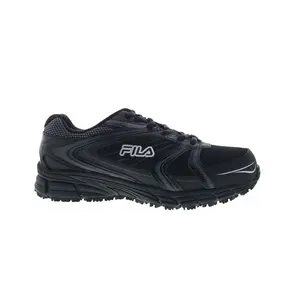 Fila Memory Reckoning 7 Slip Resistant Steel Toe Mens Black Athletic Shoes