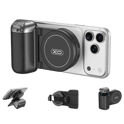 2026 MagSafe Mag Grip Phone Holder & Mount, Ergonomic Portable Shooting Grip with Detachable Wireless Shutter Button for iPhone/Android, Mag Grip Phone Holders & Mounts