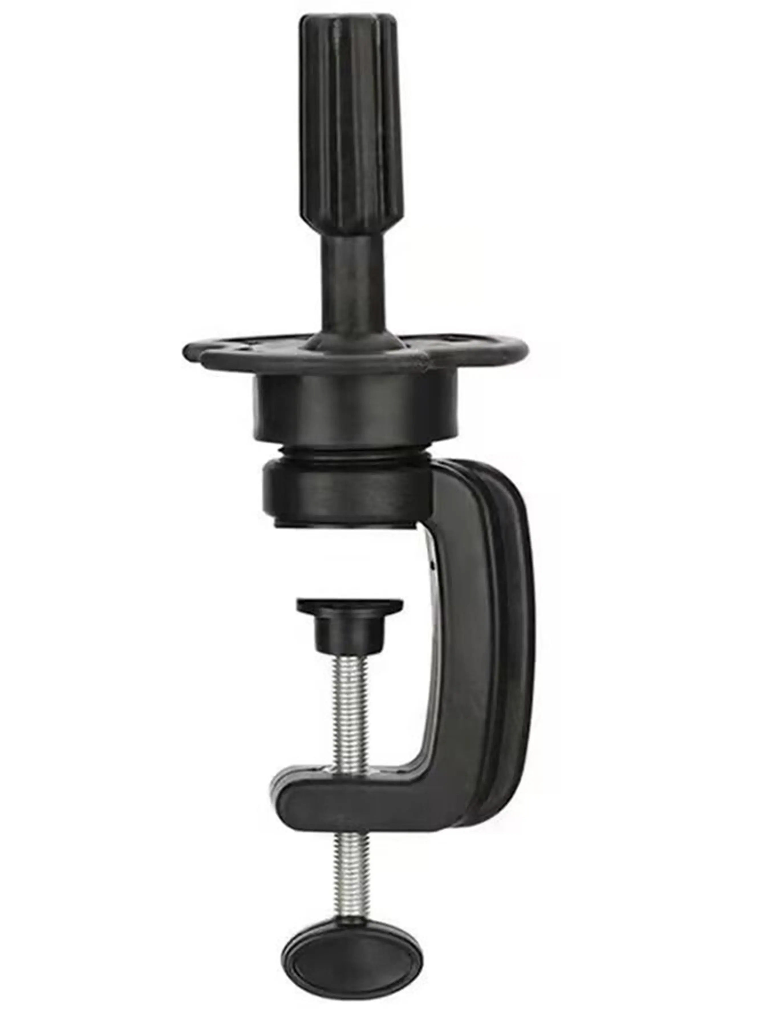 Adjustable Plastic Mini Wig Head Stand, Desktop Clip-On Hair Accessory Tool, Training Dummy Model Holder for Wig Making