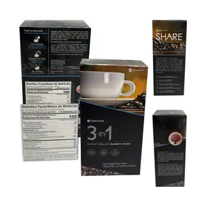 GanoCafé 3-in-1 Instant Mushroom Coffee | Ganoderma Reishi Blend | Creamy Clean Energy No Crash No Jitters | 20 Sachets