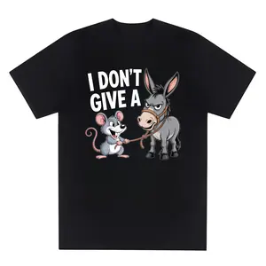I Don't Give a Rats Ass Mouse Donkey Funny Sarcastic Animal Unisex T-Shirt