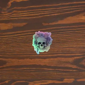 Holographic skull stickers