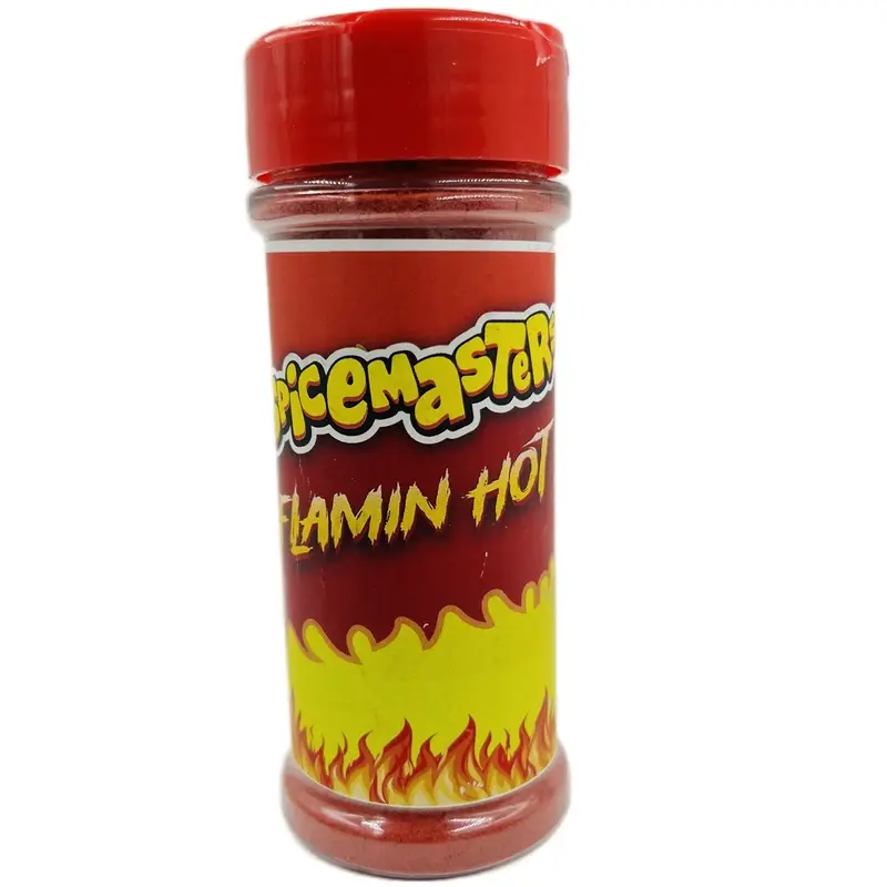 Spicemaster Flamin' Hot Seasoning 3.52oz Bottle with Red Cap - Authentic Mexican Flavor for Snacking and Cooking - Bold Spicy Flavor savory dish Salt Extra Fancy Taco powder Premium spice chilli Complete &