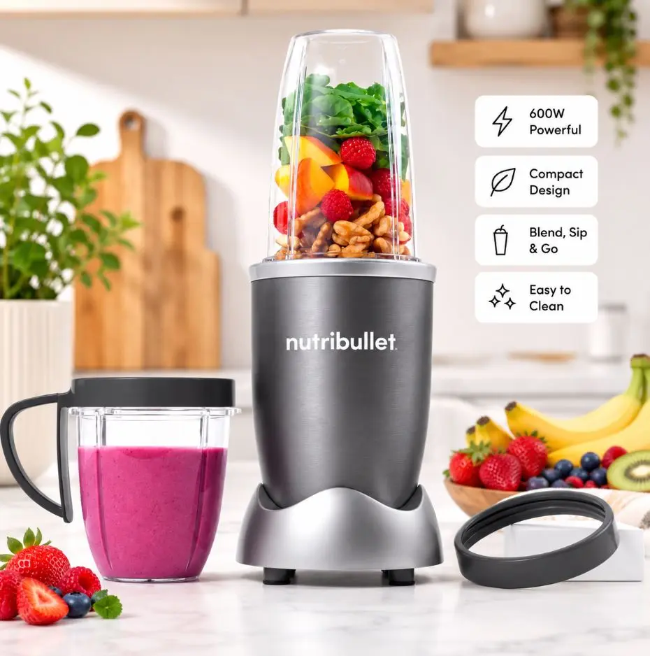 Personal Blender , Compact High-Speed Blender for Smoothies, Shakes & Everyday Drinks!