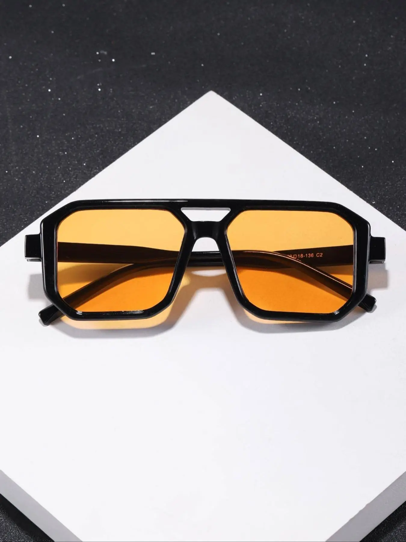 Unisex Vintage Rectangle Frame Sunglasses, Trendy Casual Sunglasses for Everyday Use, Fashion Accessories for Outdoor Activities