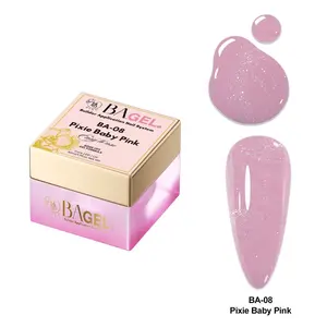 BA.GEL Paris French Collection BA-08 Pixie Baby Pink Lightweight Builder Gel for Nail Art & Manicure 50ml EU Compliant HEMA-Free TPO-Free