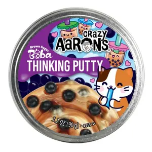 Brown Sugar Boba - Sensory Putty for Kids and Grown ups in a 4" Tin - Creative and Endless Fun, Stress Relief Therapy Toys, Never Dries Out - Made in USA