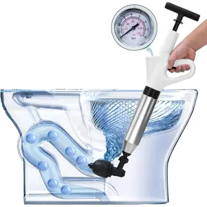 High  Air Drain Blaster, Drain Plunger Equipped with 360? Rotating Elbow/Base High- Air Plunger Kit for Unclogging Toilets/Sinks/Bathtubs/Floor Drains