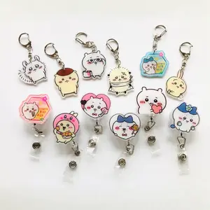 Chii kawa Badge Reels, Retractable Badge Reel, Hachi ware Badge, Nurse ID Holder, Kawaii IV Nurse Badge Reels, Retractable Pastel Medical ID Holder