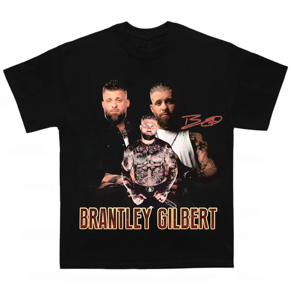 Kick It In The Sticks Rhythm Concept Brantley Gilbert Graphic T-Shirt Classic Fit Cotton HY5843