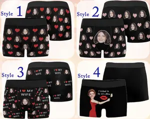 Custom Boxers, Personalized Boxers for Husband/Boyfriend,Anniversary/Birthday/Valentines Day Gift for Him, Face Underwear for Men Pic Boxers