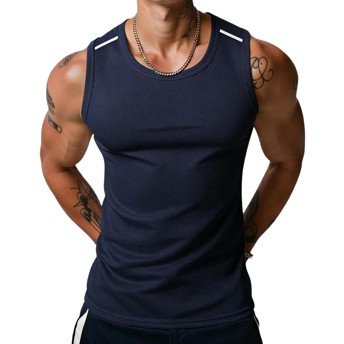 Men’s fitness tank top, casual, soft, sleeveless muscle T-shirt, athletic shirt; men’s crew neck basketball jersey, compression basketball compression shirt, shorts, solid-color sports tank top