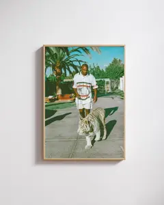 (No Frame) Mike Tyson Tiger Poster, Boxing Wall Art, Sports Icon Print, Vintage Boxing Poster, Motivational Sports Poster, Mid-Century Modern Decor