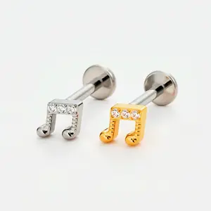Melody Flat Back Titanium Stud Earring