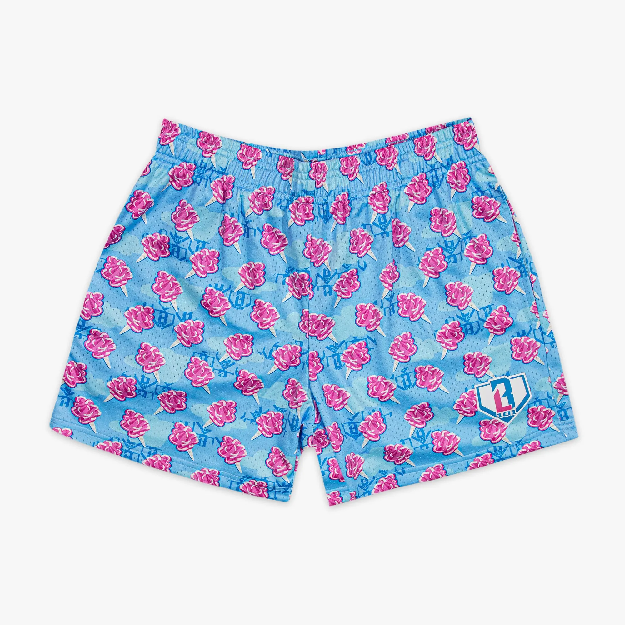 Home Run Sugar Mesh Shorts, Summer Beach Casual Shorts, Fun Vacation Shorts