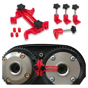 Car Dual Camshaft Clamp, 9 Pcs Car Engine Timing Belt Sprocket Gear Locking Tool Kit, Anti-Slip Cam Gear Clamp and Holder Set, Universal Cam Bearing Tool Kit Fit for Most Cars, Trucks and Vans