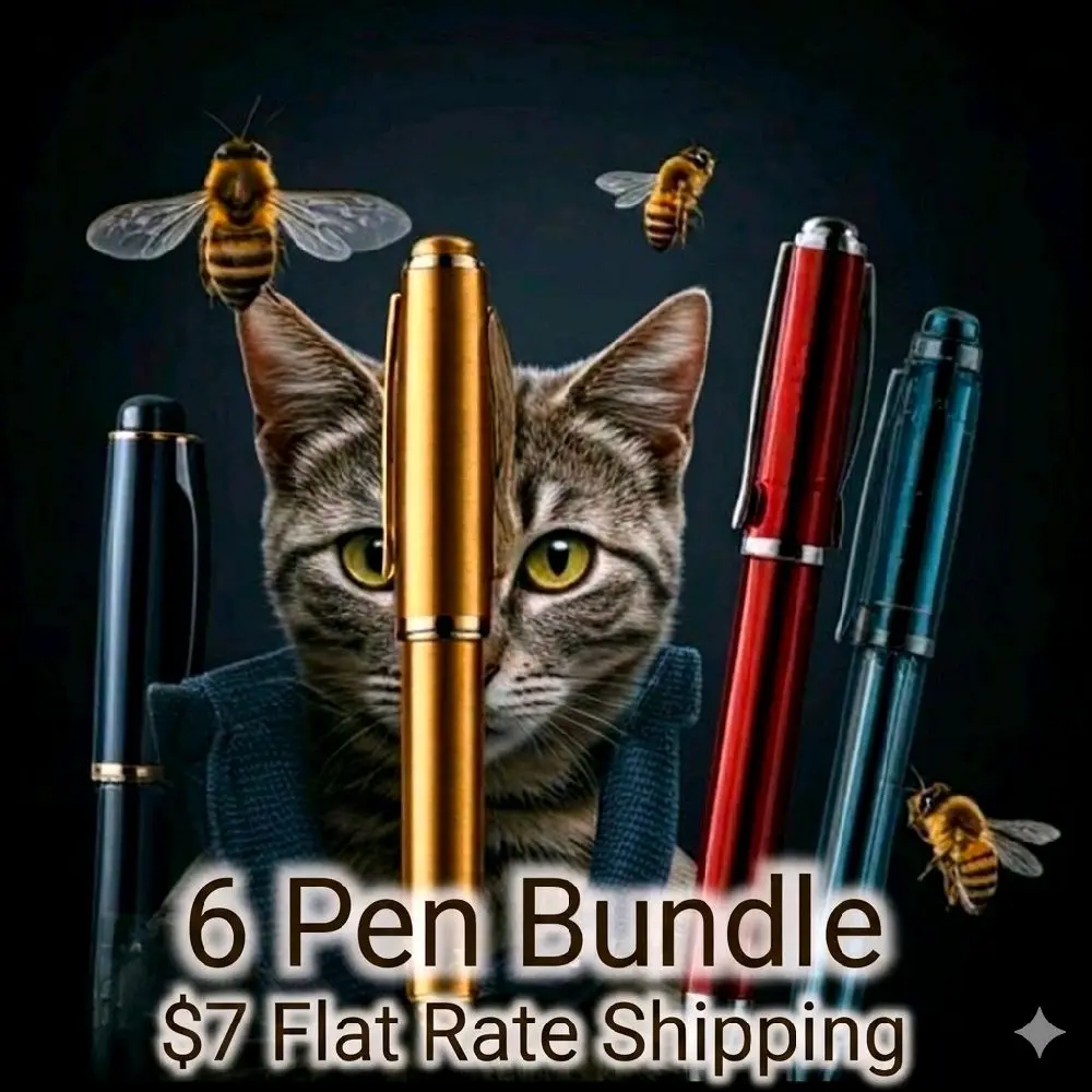 6 Beaded Pens bundle with flat rate shipping - Perfect for Office Stationery and Supplies