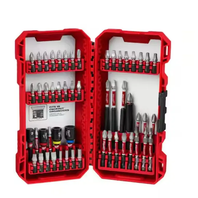 48-32-4010 35 Milwaukee SHOCKWAVE Impact-Duty Alloy Steel Screw Driver Bit Set (54-Piece) 045242746989