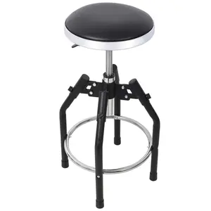 Heavy Duty Adjustable Hydraulic Shop Stool,Adjustable Mechanic Stool,Foot Rest Stool,360 °   Swivel,, 330-Pound Capacity, Black