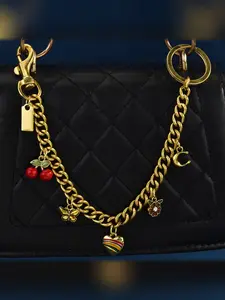 Vintage Dinosaur Letter Geometric Pendant Bag Chain, Metal Crossbody Extender Chain, Elegant Women's Accessory, All Seasons