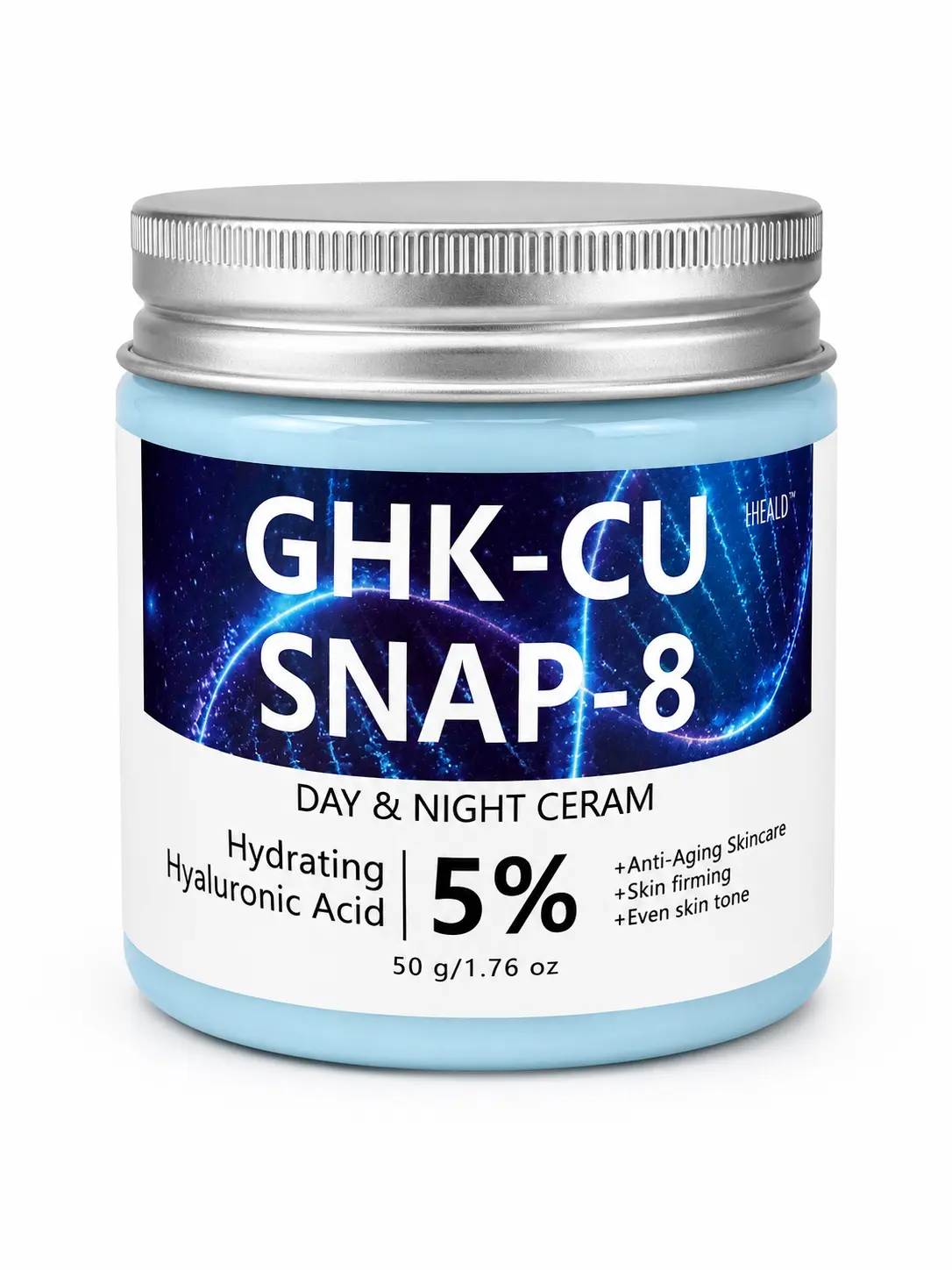 GHK-CU Peptide and SNAP-8 Cosmetic Day & Night Cream, High quality ingredient, Moisturizing Hydrating Formula for All Skin Types with Collagen Boost Ghk cu snap 8