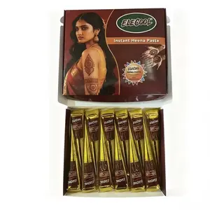 100% Henna Cones - Ready-to-use Paste Hair Dye Cone, Easy to Use, Perfect for Spot Coloring, 12 Pack crystal brush
