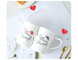 2025 Special Couple Gifts, Creative Couple Mug,Washable Reusable Drinkware,Reuse Mug,Coffee Mug,Kissing mug,2 Pieces/Set Couple Coffee Mug, Special Gift for Lover, Wedding Anniversary, Birthday,  Women's Day Drink Cup Romantic Ceramic Cup Tumbler