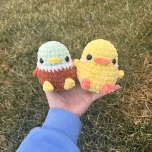 Handmade Crochet Assorted Birds with Blush