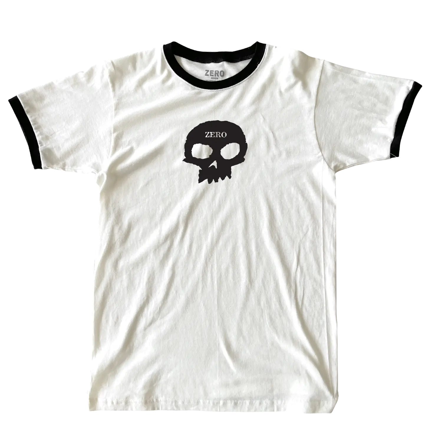 SINGLE SKULL S/S RINGER - NATURAL/BLACK SINGLE SKULL S/S RINGER - NATURAL/BLACK