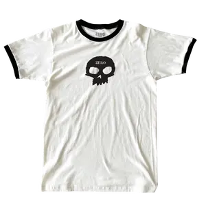 SINGLE SKULL S/S RINGER - NATURAL/BLACK