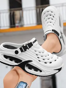 3 Color Functional Hole Slippers, Thick Sole Breathable One-Step, Fashion Woven Strap, Unisex Outdoor Casual Cool Sandals